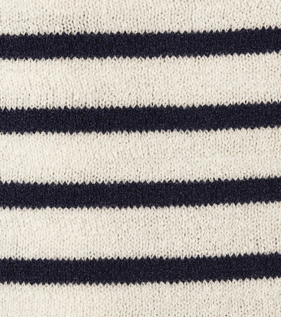 Shop A.p.c. Claudine Striped Merino Wool Sweater In White