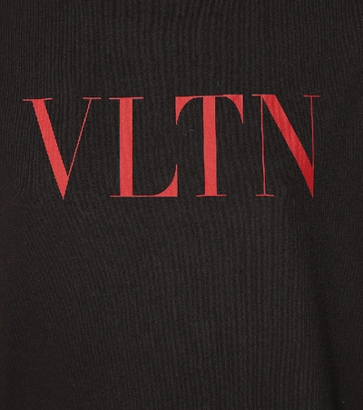 Shop Valentino Vltn Cotton T-shirt In Black