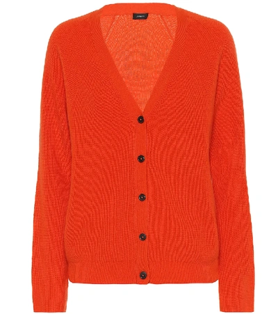 Shop Joseph Cashmere Cardigan In Orange