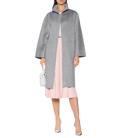 Shop Max Mara Lilia Double-face Cashmere Coat In Grey