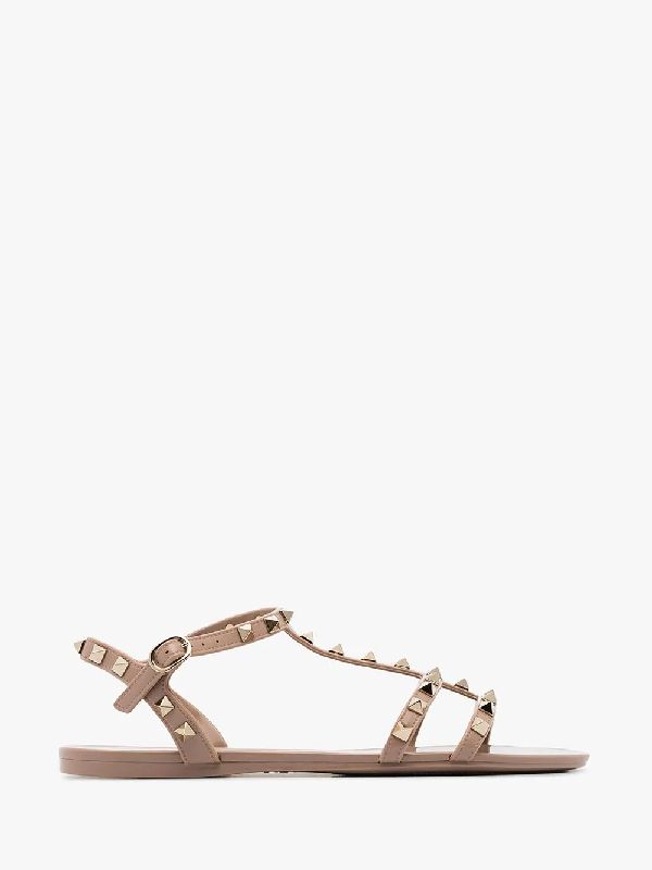 valentino studded flat sandals