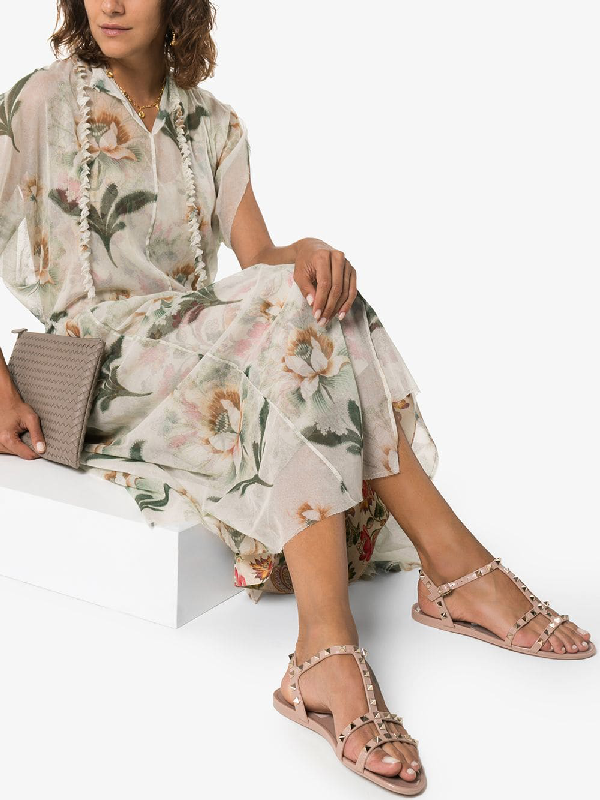 valentino rockstud jelly thong sandals