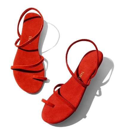 Shop Tkees Mia Sandals In Cherry Red