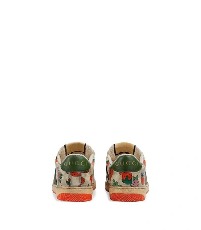 Shop Gucci Screener  Strawberry Sneaker In Multi
