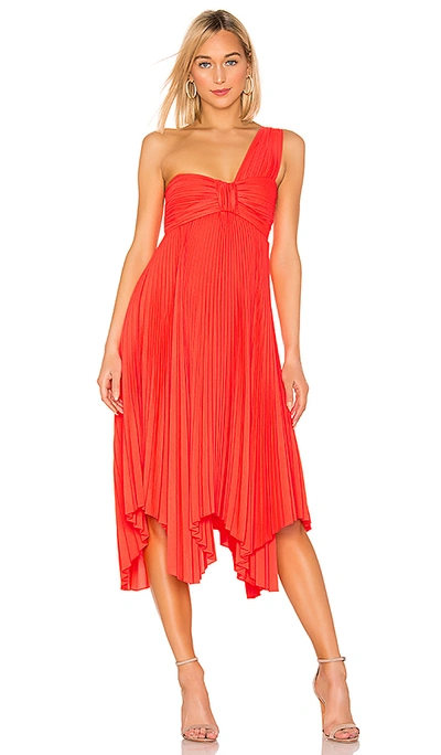 Shop A.l.c . Marbury Dress In Red. In Neon Orange