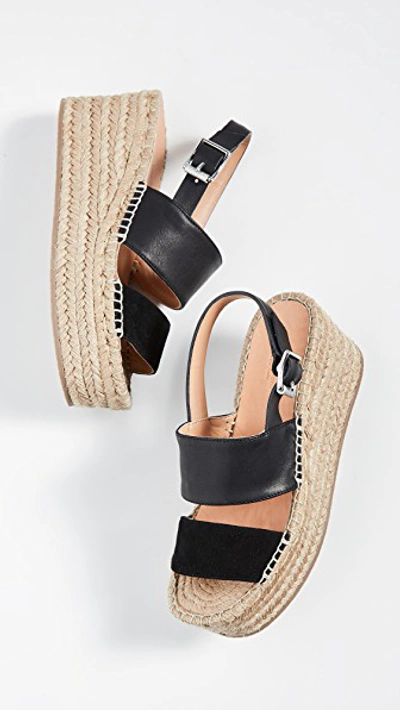 Shop Rag & Bone Edie Wedge Espadrilles In Black