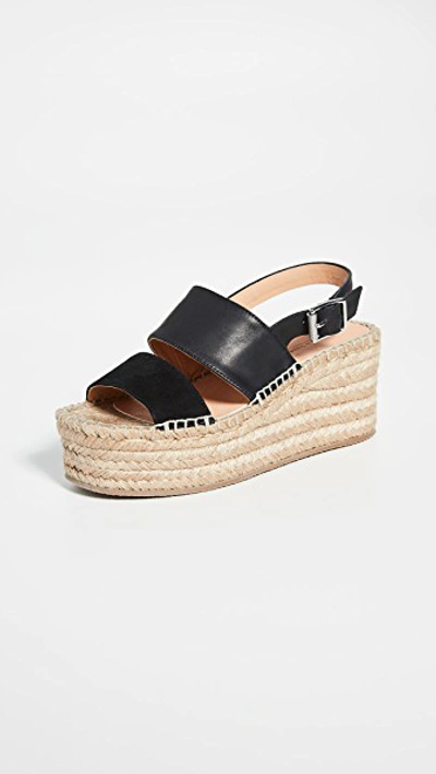 Shop Rag & Bone Edie Wedge Espadrilles In Black