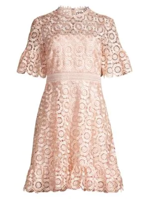 shoshanna sora lace mini dress