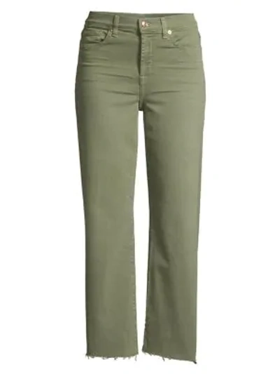 Shop 7 For All Mankind Alexa Cropped Jeans In Fatigue