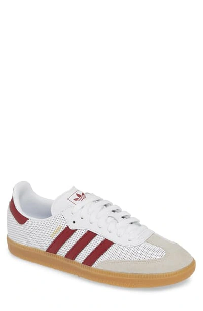 Shop Adidas Originals Samba Og Sneaker In White/ Burgundy/ Grey