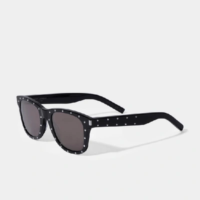 Shop Saint Laurent Classic Sl 51 Sunglasses In Black Acetate And Black Lenses