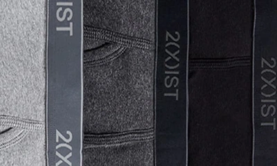 Shop 2(x)ist 3-pack Cotton Boxer Briefs In Black/ Heather Grey/ Charcoal
