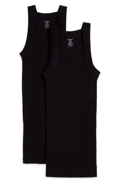 Shop 2(x)ist 2-pack Square Cut Tank Top In Black New Logo