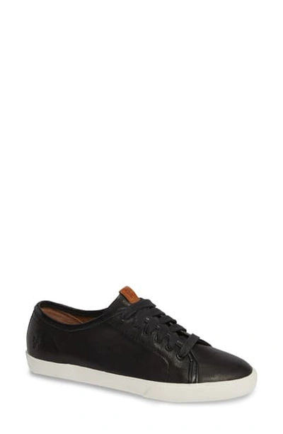 Shop Frye Maya Low Top Sneaker In Black Leather