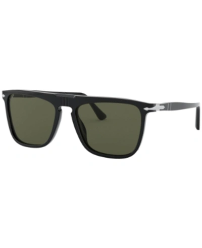 Shop Persol Polarized Sunglasses, Po3225s 56 In Black/green Polarized