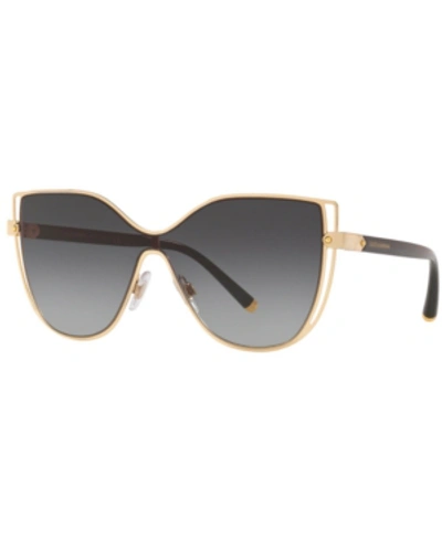 Shop Dolce & Gabbana Sunglasses, Dg2236 28 In Gold/grey Gradient