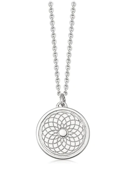 Shop Astley Clarke Radial Biography Pendant Necklace In Silver