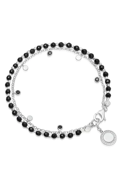 Shop Astley Clarke Cosmos Biography Bracelet In Black Onyx/ Silver