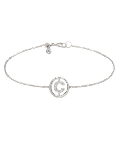 Shop Annoushka 18ct White Gold Diamond Initial C Bracelet