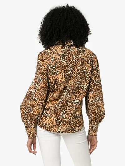 Shop Johanna Ortiz Leopard Print Blouse In Leopard Classic