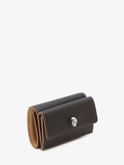 Shop Alexander Mcqueen Skull Mini Folding Wallet In Black