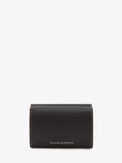 Shop Alexander Mcqueen Skull Mini Folding Wallet In Black