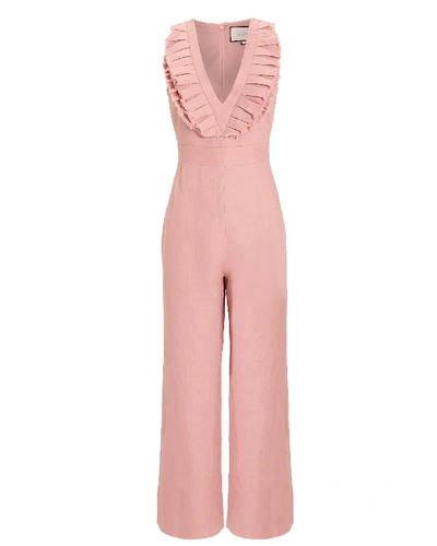 Shop Alexis Odalys Ruffle Jumpsuit In Pink