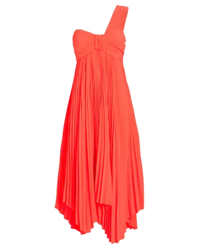 Shop A.l.c . Marbury Pleated Dress  Neon Orange 6