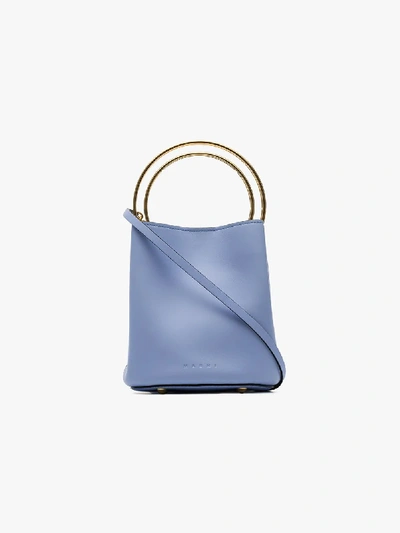 Shop Marni 'pannier' Handtasche In Blue