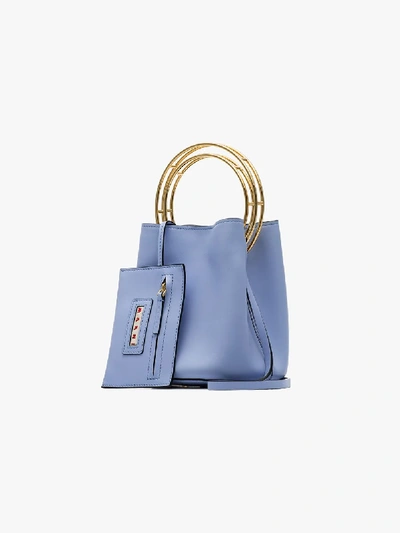 Shop Marni 'pannier' Handtasche In Blue