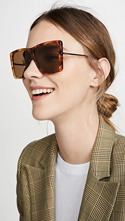 Shop Gucci Evolution Oversized Square Aviators In Havana/brown