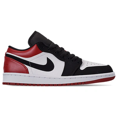 Shop Nike Men's Air Jordan Retro 1 Low Basketball Shoes In White Size 12.0 Leather