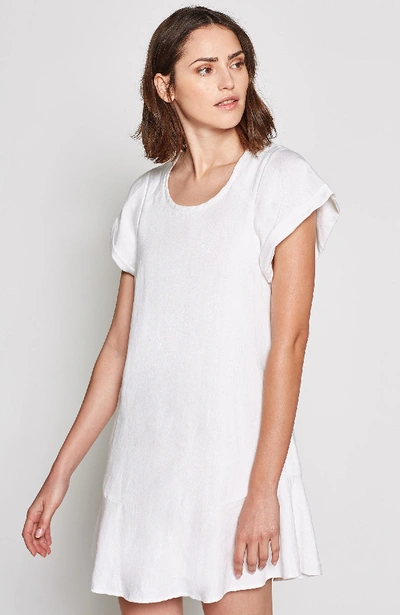 Shop Joie Carlen Linen Dress In Porcelain