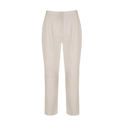 Shop Gushlow & Cole Pleated Trousers In Cream