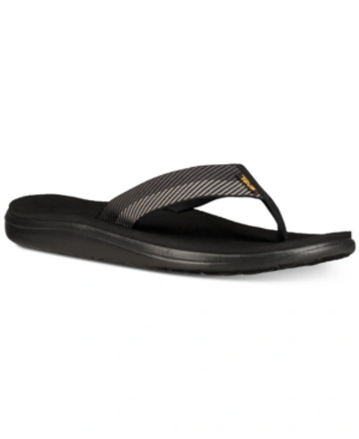 Shop Teva Men's Voya Flip-flop Sandals Men's Shoes In Black/grey