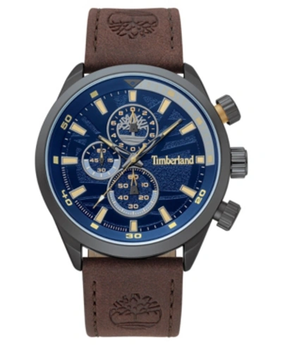 Shop Timberland Men's Needham Chronograph Brown/gunmetal/blue Watch