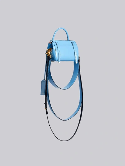 Shop Thom Browne 3-strap Calfskin Mini Bag In Blue