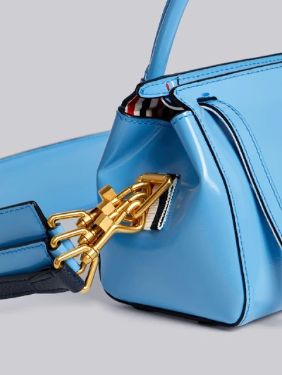 Shop Thom Browne 3-strap Calfskin Mini Bag In Blue