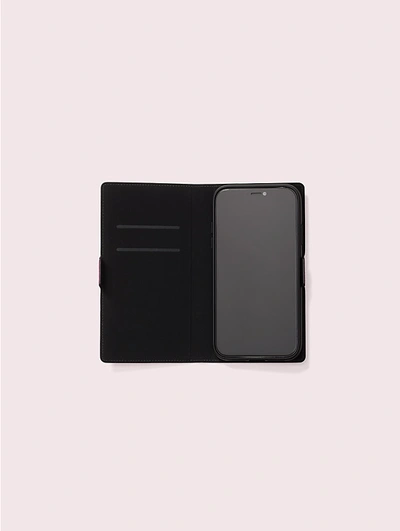 Shop Kate Spade Sylvia Iphone Xr Magnetic Wrap Folio Case In Hibiscous Multi