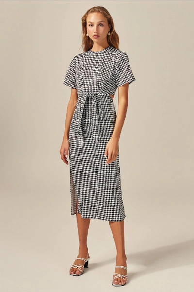 Shop C/meo Collective Provided Dress In Black Houndstooth