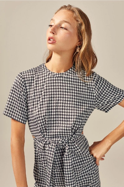 Shop C/meo Collective Provided Dress In Black Houndstooth