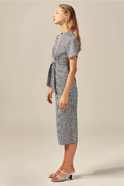 Shop C/meo Collective Provided Dress In Black Houndstooth