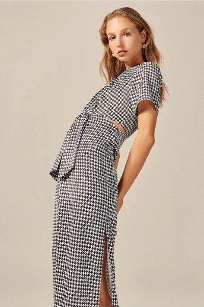 Shop C/meo Collective Provided Dress In Black Houndstooth