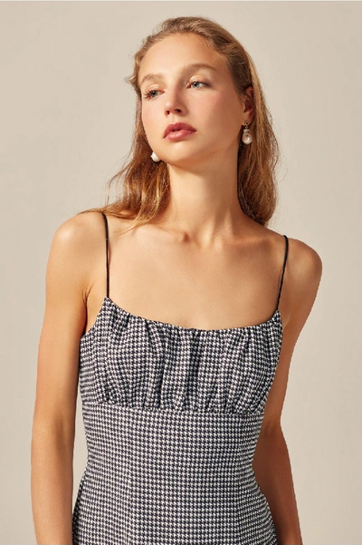Shop C/meo Collective Provided Mini Dress In Black Houndstooth