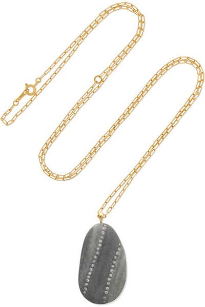 Shop Cvc Stones Loyal 18-karat Gold, Stone And Diamond Necklace