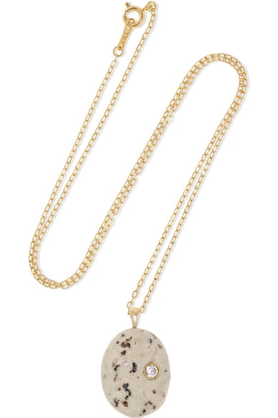 Shop Cvc Stones Sale E Pepe 18-karat Gold, Stone And Diamond Necklace