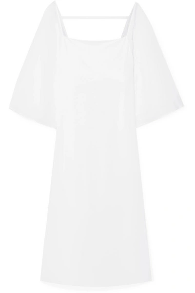 Shop Skin Josephina Voile-trimmed Pima Cotton-jersey Nightdress In White