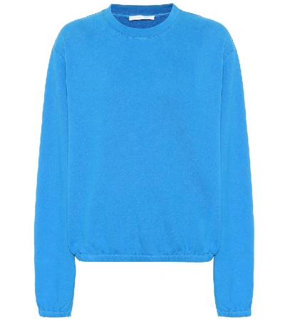 Shop Helmut Lang Cotton Sweatshirt In Blue