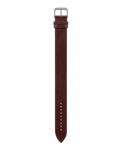 Shop Tom Ford Large Pebble Grain Leather Strap In Espresso