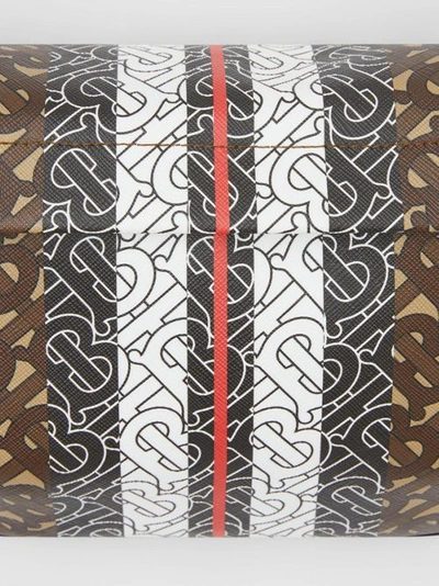 Burberry Medium Monogram Stripe E-canvas Bum Bag In Brown
